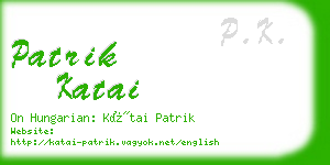 patrik katai business card